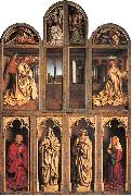 Jan Van Eyck Closed view, back panels USA oil painting artist